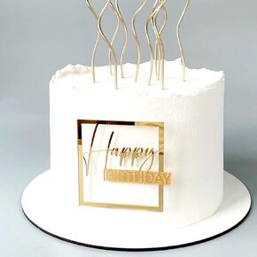 الذهب الذهب الذهب ميدان عيد ميلاد سعيد الديكور الجانب ، كعكة عيد ميلاد سعيد أعلى in Kuwait