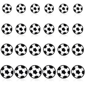 24 Pcs Soccer Iron On Patches, Sports Soccer Ball Patch 4 Sizes Embroidered Applique Patches Sewing Patches for Clothes Hats Backpacks Jackets Shirt DIY Repair