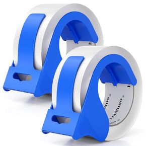 Noiseless Packing Tape with Dispenser, 2.7 mil Heavy Duty Shipping Tape, Packaging Tape Refills for Shipping and Moving Boxes, 1.88 inch x 66.6 Yards Packing Tape Dispenser Gun, 2 Roll + 2 Dispenser