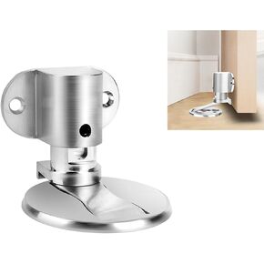 Floor Mount Magnetic Door Stopper-Invisible Magnet Door Stop, Easy Installation Without Drilling, Magnetic Door Holder Prevents Collisions, Ideal for Protecting Doors from Impact（Suction Upgrade）