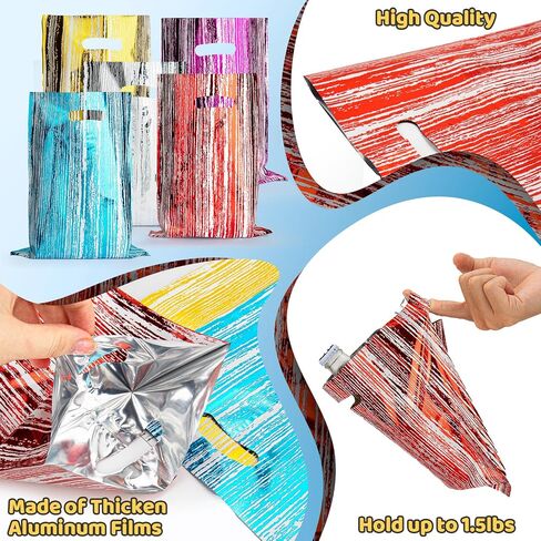 40PCS Birthday Goodie Bags for Kids, Cake & Ribbons Party Favor Bags for Kids Birthday, Plastic Treat Bags for Party, Small Return Gift Bags Bulk for Goody, Candy, Holiday, Girls, Boys, Adult in Saudi Arabia