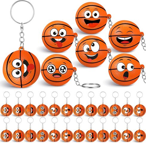 30 PCS مفاتيح كرة السلة MINI Funny Funder Ball Sports Face سلسلة مفاتيح لكرة السلة هدايا المفاتيح لفريق مكافآت التذكارات. in Kuwait