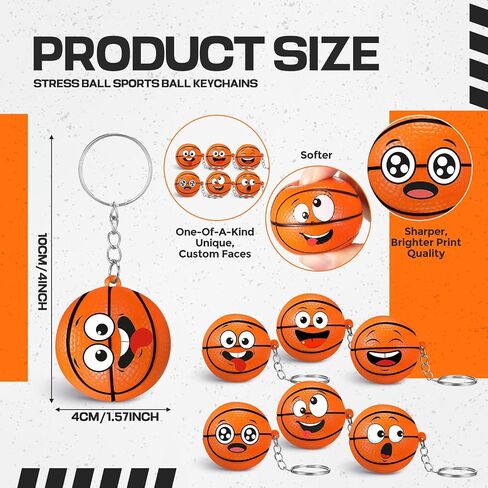 30 PCS مفاتيح كرة السلة MINI Funny Funder Ball Sports Face سلسلة مفاتيح لكرة السلة هدايا المفاتيح لفريق مكافآت التذكارات. in Kuwait