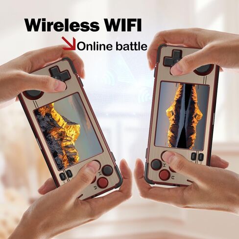 Miyoo A30 Handheld Game Console 2.8 inch Screen, Retro Video Games Consoles Portable Rechargeable Hand Held Classic System 128GB with Case (Brown) in Saudi Arabia