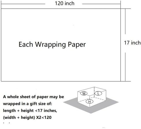 Goviw Wrapping Paper Roll - Mini Roll - 17 inch X 120 inch Per roll - 3 Different Gold Print Design for holiday gifts (42.3 sq.ft.ttl) in Saudi Arabia