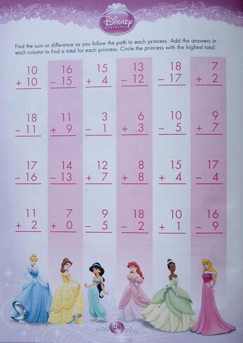Disney Princess Addition & Subtraction Workbook in Saudi Arabia
