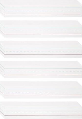 PATIKIL 50 Sheets Dry Erase Sentence Strips, 2" x 12" Reusable Cardstock Blue Red Lined Writing Paper Ruled Sentence Strips for Teachers Classroom Schedule in Saudi Arabia