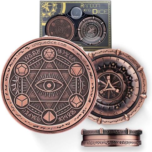 Unique Dice Roulette Dice Metal Dice Set Mechanical Dice Spinner DND Roller D&D Dice Dice Spinner Dice D20 D6, D8, D10, D12 for Dungeons and Dragons Wheel Roller collectable TRPG in Saudi Arabia