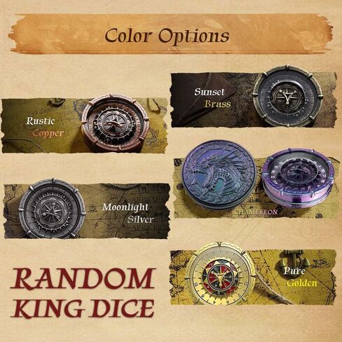 Unique Dice Roulette Dice Metal Dice Set Mechanical Dice Spinner DND Roller D&D Dice Dice Spinner Dice D20 D6, D8, D10, D12 for Dungeons and Dragons Wheel Roller collectable TRPG in Saudi Arabia