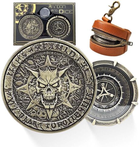 Unique Dice Roulette Dice Metal Dice Set Mechanical Dice Spinner DND Roller D&D Dice Dice Spinner Dice D20 D6, D8, D10, D12 for Dungeons and Dragons Wheel Roller collectable TRPG in Saudi Arabia