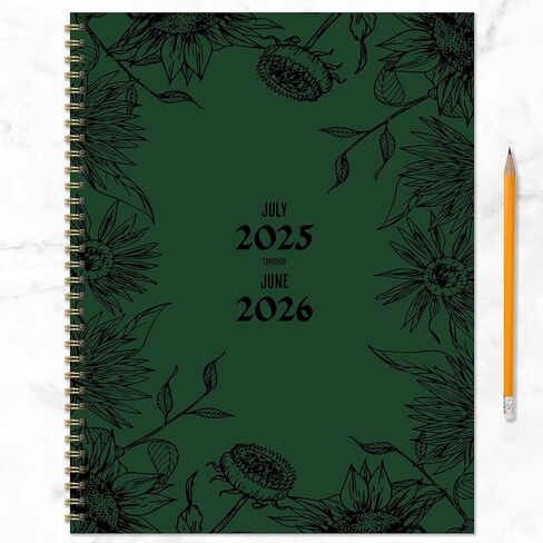 TF Publishing July 2025 - June 2026 Vintage Ink & Lead School and Home School Detson Book -Book - Planner Planner 2025-2026 مع فروق شهرية ، صفحات أسبوعية ، وأقسام صف - 9in × 11in in Kuwait