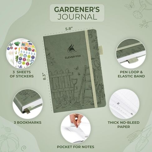 Clever Fox Gardener’s Journal – Guided Gardening Notebook to Plant Vegetables, Flowers & Herbs – 5-Year Garden Log Book for Beginners (Cypress) in Saudi Arabia