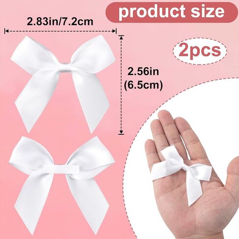 15pcs 2.5" Self-Adhesive Gift Wrap Bows, Soft Non-Faded Satin Ribbon Bow, Premade Craft Bows for Christams Wedding Birthday Party Bridal Shower Baby Shower Decorations- Black in Saudi Arabia