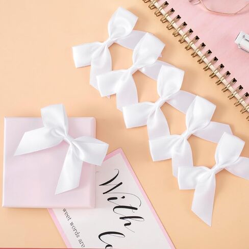 15pcs 2.5" Self-Adhesive Gift Wrap Bows, Soft Non-Faded Satin Ribbon Bow, Premade Craft Bows for Christams Wedding Birthday Party Bridal Shower Baby Shower Decorations- Black in Saudi Arabia