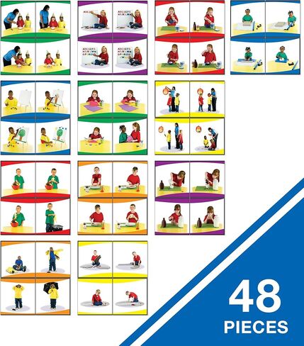 Carson Dellosa Education Carson Dellosa Learning to Sequence Pre-Reading Puzzle Game Set for Kids, Preschool Learning Activity, Storytelling Game for Classroom and Homeschool (42 pc), 9" x 2" x 9" in Saudi Arabia