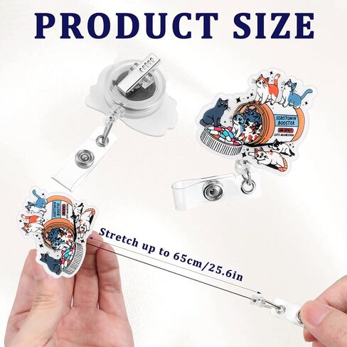 مضحك شارة الشارة بكرة حامل قابلة للسحب مع مقاطع التمساح ، لطيف ممرضة القطط عشاق شارة شارة سيروتونين حامل شارة للتمريض الطبيب البيطري المساعد الطبي RN إكسسوارات شارة الشارة in Kuwait