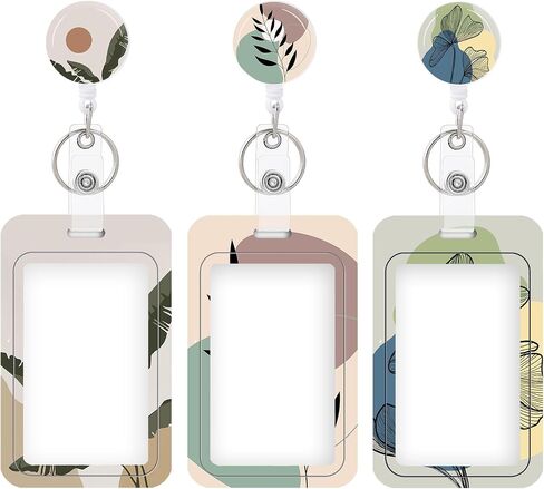3 Set Heavy Duty Badge Holder with Retractable Reel,ID Badge Holder Key Card Work Badge Clip for Nurse Teacher Student Office Women Men in Kuwait