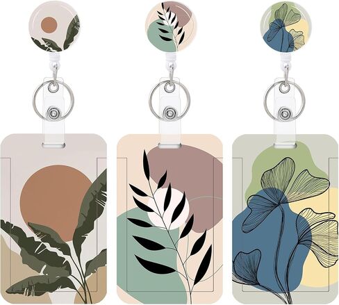 3 Set Heavy Duty Badge Holder with Retractable Reel,ID Badge Holder Key Card Work Badge Clip for Nurse Teacher Student Office Women Men in Kuwait