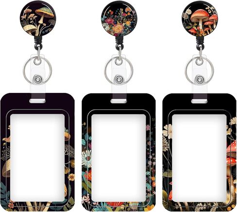 3 Set Heavy Duty Badge Holder with Retractable Reel,ID Badge Holder Key Card Work Badge Clip for Nurse Teacher Student Office Women Men in Kuwait