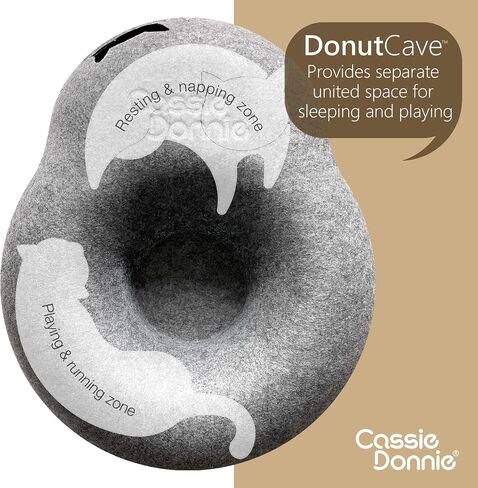 Premium Cat Bed caveTunnel Hiding Places for Indoor Cats(Large) Houses & Condos. Washable100% Nontoxic Eco-Friendly. Spaciousfor 2 Cats in Saudi Arabia