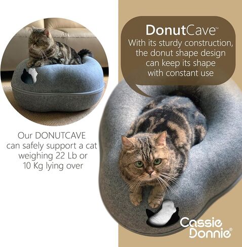 Premium Cat Bed caveTunnel Hiding Places for Indoor Cats(Large) Houses & Condos. Washable100% Nontoxic Eco-Friendly. Spaciousfor 2 Cats in Saudi Arabia