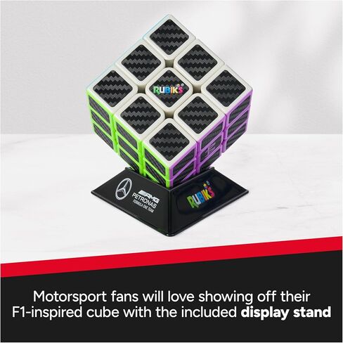Rubik’s Cube, Mercedes-AMG Petronas F1 Team Carbon Fiber Cube, F1 Collectible & Desk Décor, Problem-Solving Brain Teaser, Fidget Toy & Sensory Puzzle for Adults, Teens & Kids, for Ages 8 & Up in Kuwait
