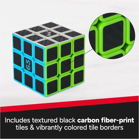 Rubik’s Cube, Mercedes-AMG Petronas F1 Team Carbon Fiber Cube, F1 Collectible & Desk Décor, Problem-Solving Brain Teaser, Fidget Toy & Sensory Puzzle for Adults, Teens & Kids, for Ages 8 & Up in Kuwait