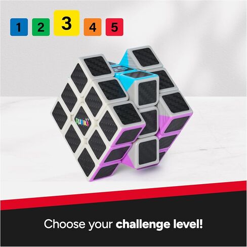Rubik’s Cube, Mercedes-AMG Petronas F1 Team Carbon Fiber Cube, F1 Collectible & Desk Décor, Problem-Solving Brain Teaser, Fidget Toy & Sensory Puzzle for Adults, Teens & Kids, for Ages 8 & Up in Kuwait