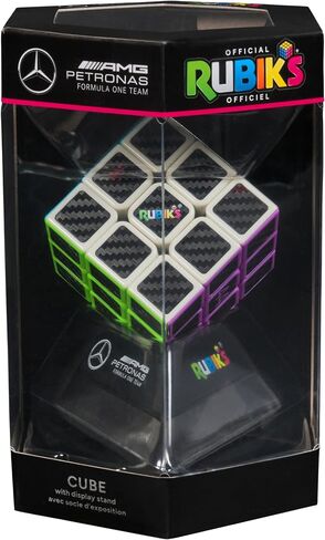 Rubik’s Cube, Mercedes-AMG Petronas F1 Team Carbon Fiber Cube, F1 Collectible & Desk Décor, Problem-Solving Brain Teaser, Fidget Toy & Sensory Puzzle for Adults, Teens & Kids, for Ages 8 & Up in Kuwait