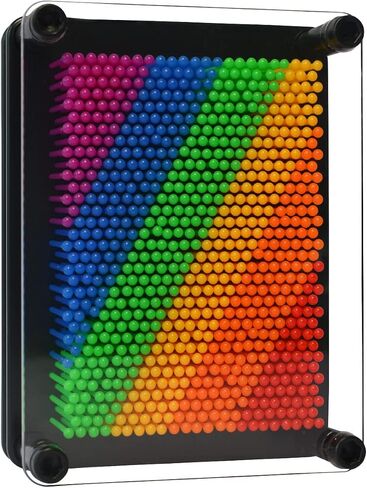 لعبة ثلاثية الأبعاد لعبة Art Art 5*3.75in قوس قزح Pin Art Sensory Fidget Game Toy BIN DIB in Saudi Arabia