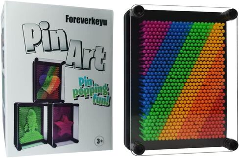 لعبة ثلاثية الأبعاد لعبة Art Art 5*3.75in قوس قزح Pin Art Sensory Fidget Game Toy BIN DIB in Saudi Arabia