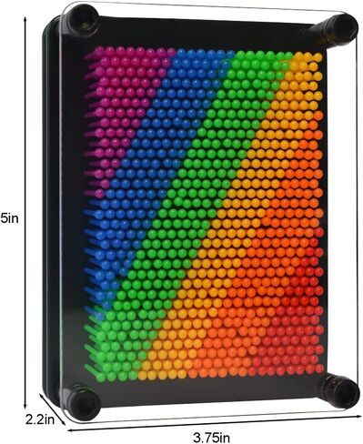 لعبة ثلاثية الأبعاد لعبة Art Art 5*3.75in قوس قزح Pin Art Sensory Fidget Game Toy BIN DIB in Saudi Arabia