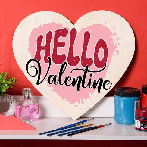 AWIZOM 3 Pcs 16 Inch Unfinished Wooden Hearts for Crafts Blank Wooden Heart Cutouts 1/4 Thick Large Wood Heart Slices for Valentine's Day Project, Painting, Door Hanger, Sign Making, Laser Engraving in Kuwait