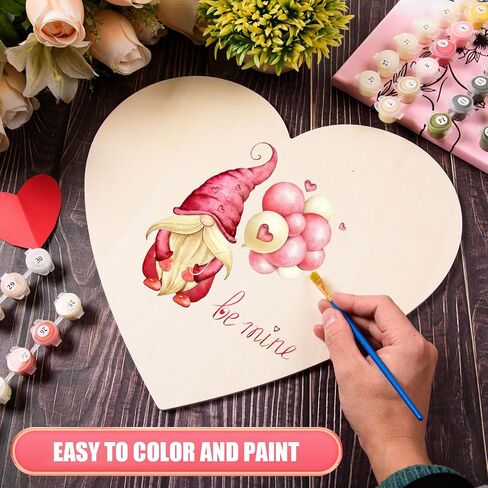 AWIZOM 3 Pcs 16 Inch Unfinished Wooden Hearts for Crafts Blank Wooden Heart Cutouts 1/4 Thick Large Wood Heart Slices for Valentine's Day Project, Painting, Door Hanger, Sign Making, Laser Engraving in Kuwait