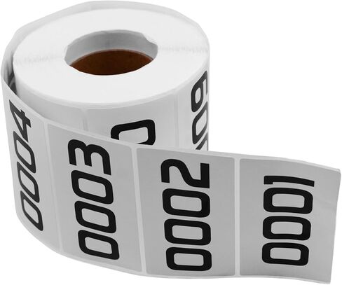 PENCK Inventory Number Label Stickers, Small Black Numbering Consecutive Number Sticker for Office Warehouse Classification Storage (001-500) in Kuwait