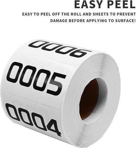 PENCK Inventory Number Label Stickers, Small Black Numbering Consecutive Number Sticker for Office Warehouse Classification Storage (001-500) in Kuwait