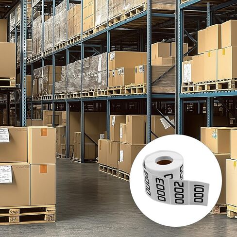 PENCK Inventory Number Label Stickers, Small Black Numbering Consecutive Number Sticker for Office Warehouse Classification Storage (001-500) in Kuwait