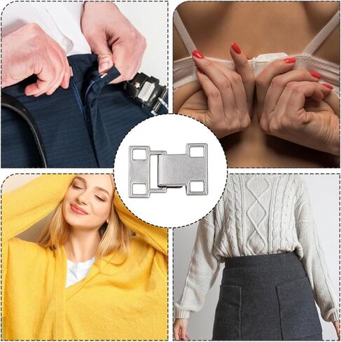 SUPERFINDINGS 30 Sets 3 Colors Alloy Sewing Hooks and Eyes Closure Set Pants Hook and Eye Clothig Fixing Tools for Pants Skirt Bra Dress Sewing DIY Trouser Clothing Fasteners in Saudi Arabia