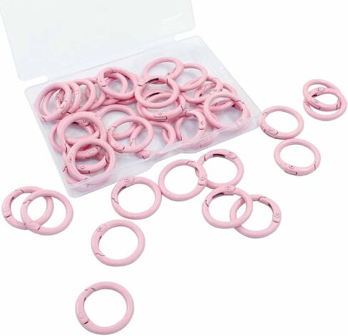 40pcs 10 ألوان الزنبرك س حلقات ، 1 بوصة المشغل زنبرك مفتاح الربيع مقاطع المفاجئة ، حلقات صغيرة مستديرة للكرات in Kuwait