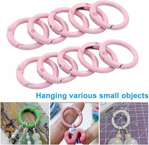 40pcs 10 ألوان الزنبرك س حلقات ، 1 بوصة المشغل زنبرك مفتاح الربيع مقاطع المفاجئة ، حلقات صغيرة مستديرة للكرات in Kuwait