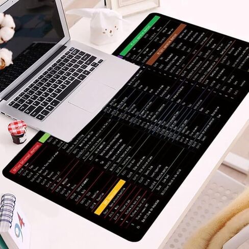 Excel Cheat Sheet Desk Pad,80 * 30cm/31.5 * 11.8in,Excel Mouse Pad Shortcuts,Excel Short Cut Desk Mat,Word/Excel Shortcuts Cheat Sheet Mouse Pad (D) in Saudi Arabia