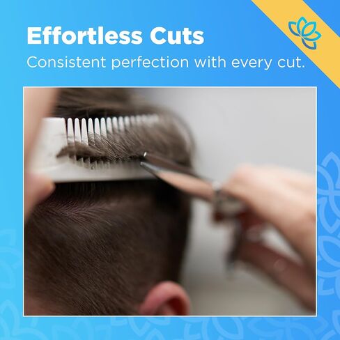Equinox Dog Grooming Scissors & Deshedder - 7 in 1 Pet Grooming Scissors Set with undercoat brush - Curved Dog Scissors with safety tips - Includes Thinning & Rounded Shears - For dogs & cats in Saudi Arabia