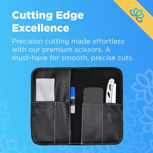 Equinox Dog Grooming Scissors & Deshedder - 7 in 1 Pet Grooming Scissors Set with undercoat brush - Curved Dog Scissors with safety tips - Includes Thinning & Rounded Shears - For dogs & cats in Saudi Arabia