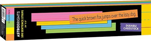 Astrobrights Colored Sentence Strips, 3" x 24", 65 lb/176 gsm, 5-Color Assortment, 100 Count (91992) in Saudi Arabia