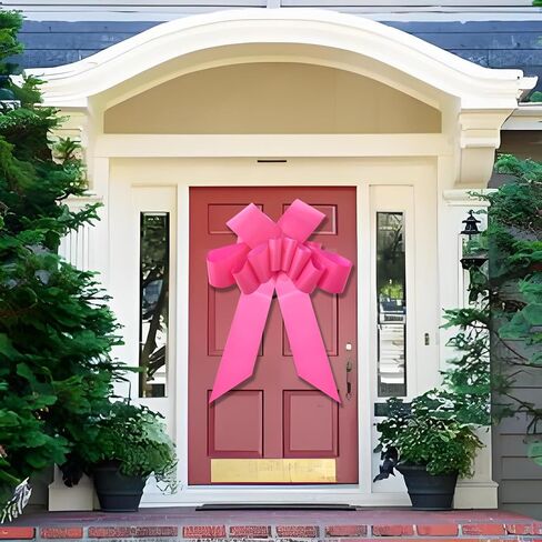 Car Bow 30 inch,Giant Gift Bow with Happy Birthday for Car,Big Bow for Car Huge Car Bow,Big Bow for Gifts with 4 Small Bows-Red in Saudi Arabia