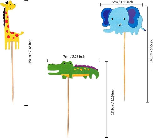 35pcs Jungle Safari Cake Cake Toppers Zoo موضوع كب كيك أعلى قبعات الغابة حيوانات الديكور الكعكة استخدام للاستحمام الطفل طفل Bithday Party in Saudi Arabia