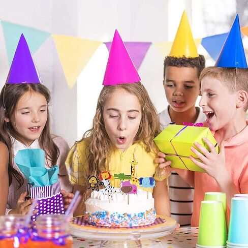 35pcs Jungle Safari Cake Cake Toppers Zoo موضوع كب كيك أعلى قبعات الغابة حيوانات الديكور الكعكة استخدام للاستحمام الطفل طفل Bithday Party in Saudi Arabia