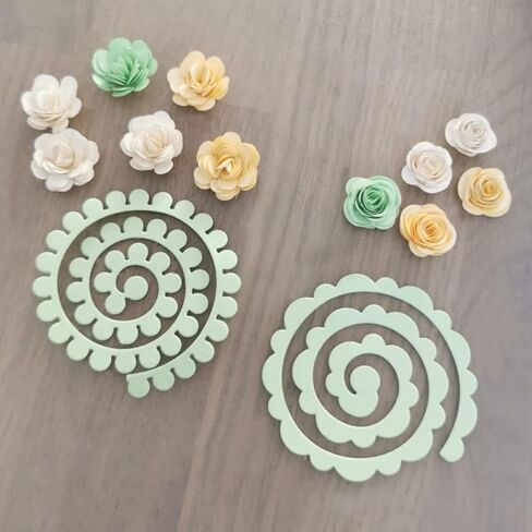 24Pcs 3D Flowers Spiral Metal Cutting Dies for Card Making DIY Scrapbooking Embossing Stencil Die Cuts Punch Template Mould Arts Crafts Metal Cutting Dies for Paper Crafting Handmade Crafts in Kuwait