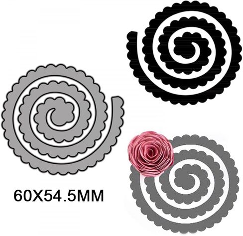24Pcs 3D Flowers Spiral Metal Cutting Dies for Card Making DIY Scrapbooking Embossing Stencil Die Cuts Punch Template Mould Arts Crafts Metal Cutting Dies for Paper Crafting Handmade Crafts in Kuwait
