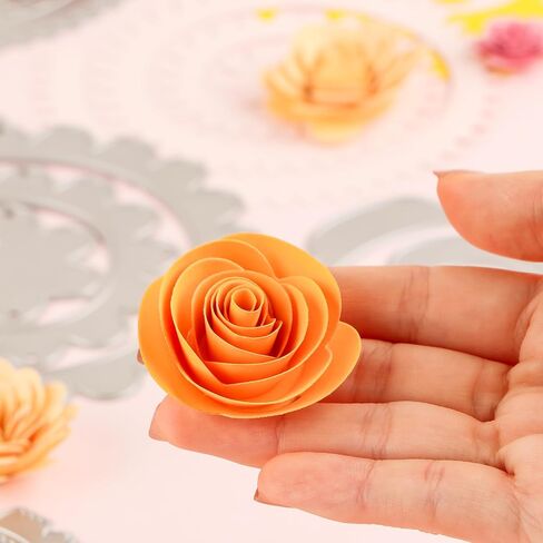 24Pcs 3D Flowers Spiral Metal Cutting Dies for Card Making DIY Scrapbooking Embossing Stencil Die Cuts Punch Template Mould Arts Crafts Metal Cutting Dies for Paper Crafting Handmade Crafts in Kuwait